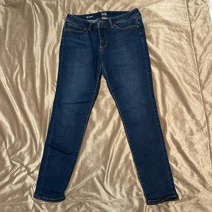 A.N.A. Women’s Blue Jeans Stretch Skinny 5 Pocket Gold Stitching